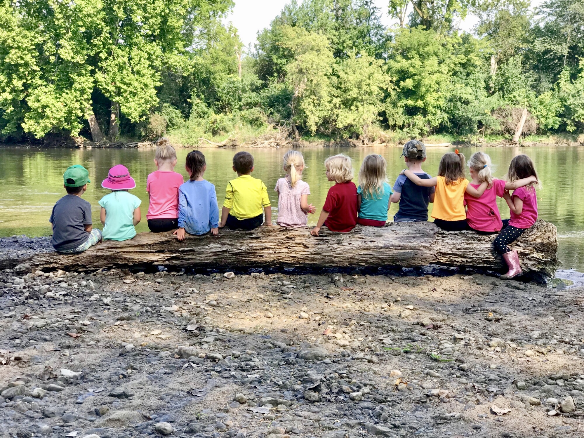 Children on Log